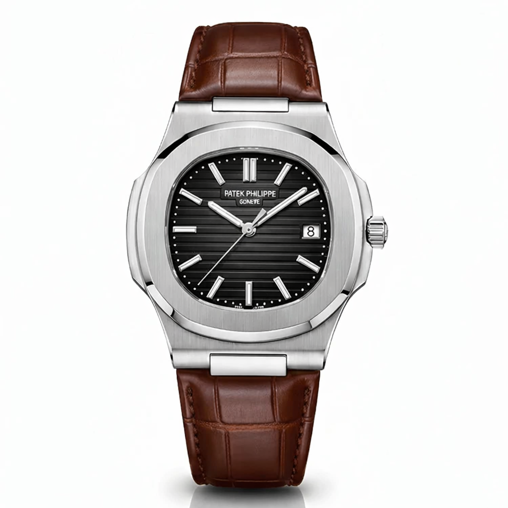 Patek Philippe brown leather - black