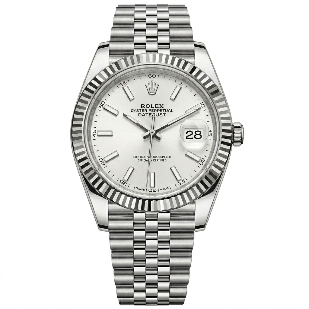 ROLEX Date Just - White