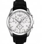 Tissot – Black Leather Strap, White Dial