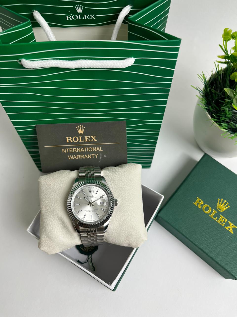 ROLEX Date Just - White