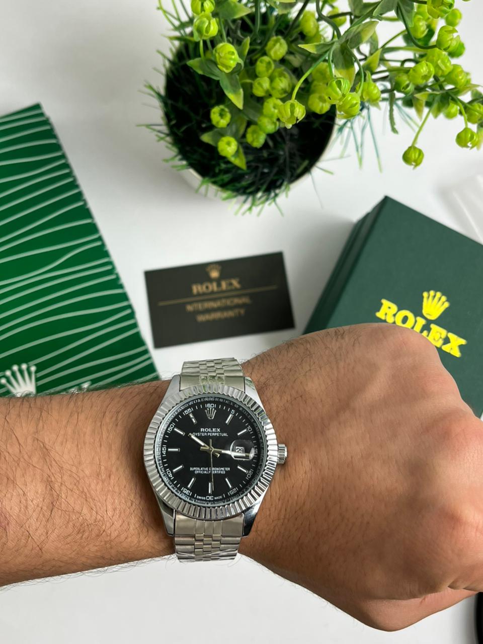 ROLEX Date Just - Black